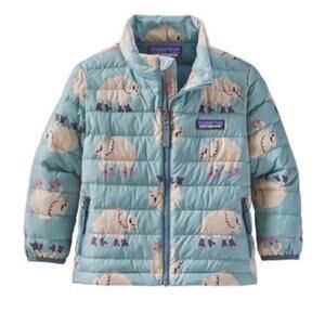 Patagonia Rare Toddle Puffer Jacket Gypsum Blue White  Buffalo See Measurements